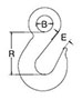 Overhead Lifting Eye Slip Hook #325S-X-50 schematic